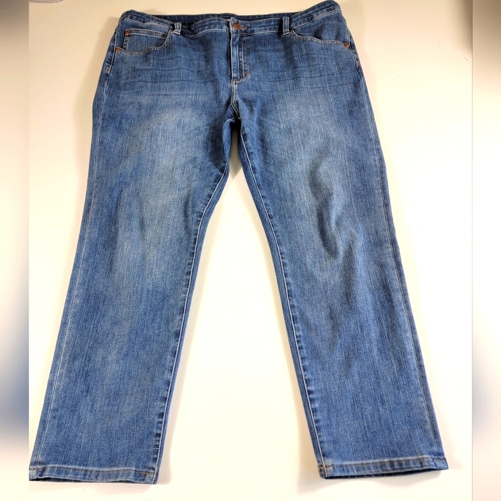 2ac29 Soft Surroundings Weekend Ankle Jeans size 14 stretch comfort EUC